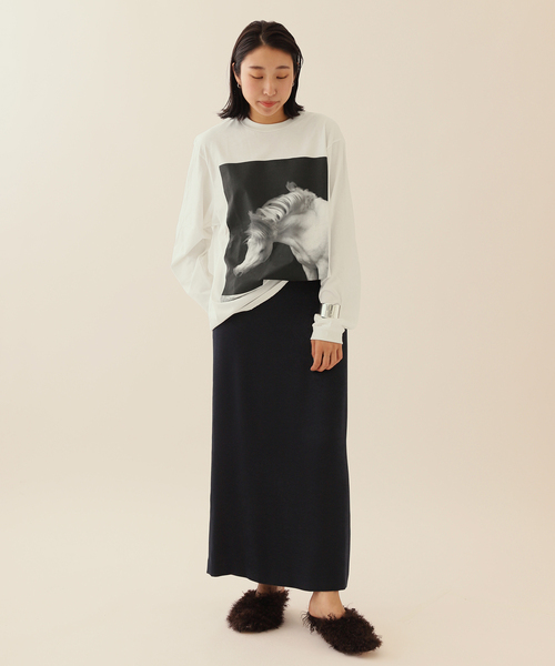 JANESMITH（ジェーンスミス）の「【JANE SMITH/ジェーンスミス】HORSE No.1 LONG SLEEVE T-SHIR：カットソー（Tシャツ/カットソー・レディース・ホワイト/ブラック・MEDIUM）」の11枚目の写真