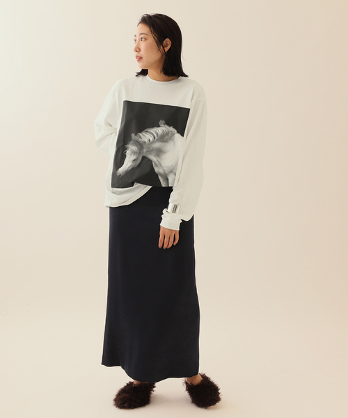 JANESMITH（ジェーンスミス）の「【JANE SMITH/ジェーンスミス】HORSE No.1 LONG SLEEVE T-SHIR：カットソー（Tシャツ/カットソー・レディース・ホワイト/ブラック・MEDIUM）」の12枚目の写真