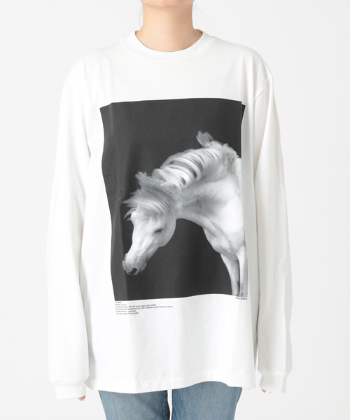 JANESMITH（ジェーンスミス）の「【JANE SMITH/ジェーンスミス】HORSE No.1 LONG SLEEVE T-SHIR：カットソー（Tシャツ/カットソー・レディース・ホワイト/ブラック・MEDIUM）」の18枚目の写真