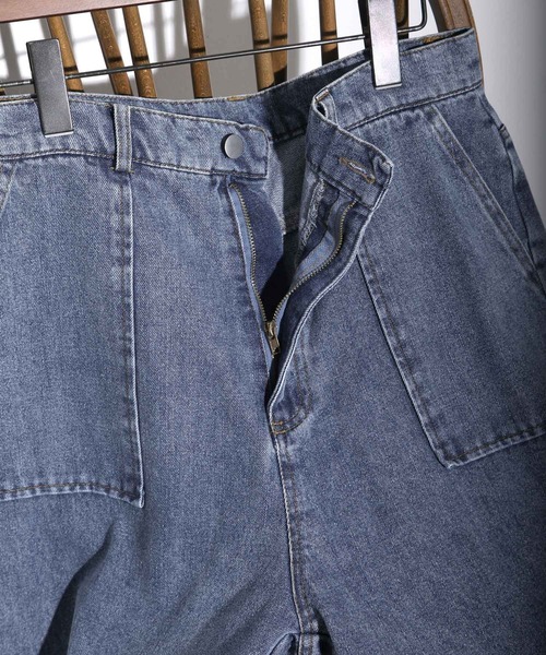 NILWAY（ニルウェイ）の「カットオフベイカーデニムワイドストレートパンツ（デニムパンツ・メンズ・オフホワイト/サックスブルー/インディゴブルー・SMALL/MEDIUM/LARGE）」の10枚目の写真