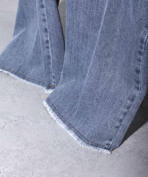 NILWAY（ニルウェイ）の「カットオフベイカーデニムワイドストレートパンツ（デニムパンツ・メンズ・オフホワイト/サックスブルー/インディゴブルー・SMALL/MEDIUM/LARGE）」の5枚目の写真