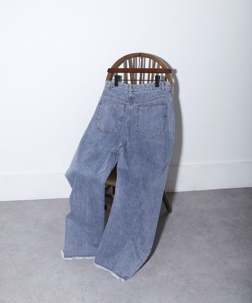 NILWAY（ニルウェイ）の「カットオフベイカーデニムワイドストレートパンツ（デニムパンツ・メンズ・オフホワイト/サックスブルー/インディゴブルー・SMALL/MEDIUM/LARGE）」の9枚目の写真
