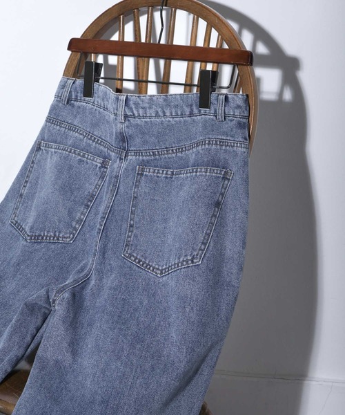 NILWAY（ニルウェイ）の「カットオフベイカーデニムワイドストレートパンツ（デニムパンツ・メンズ・オフホワイト/サックスブルー/インディゴブルー・SMALL/MEDIUM/LARGE）」の12枚目の写真