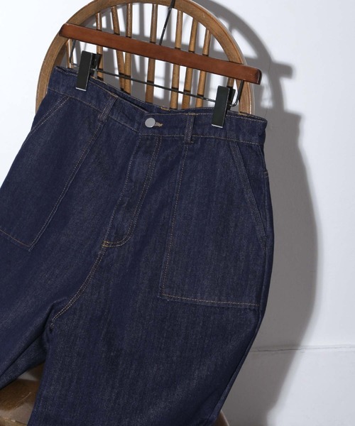 NILWAY（ニルウェイ）の「カットオフベイカーデニムワイドストレートパンツ（デニムパンツ・メンズ・オフホワイト/サックスブルー/インディゴブルー・SMALL/MEDIUM/LARGE）」の7枚目の写真