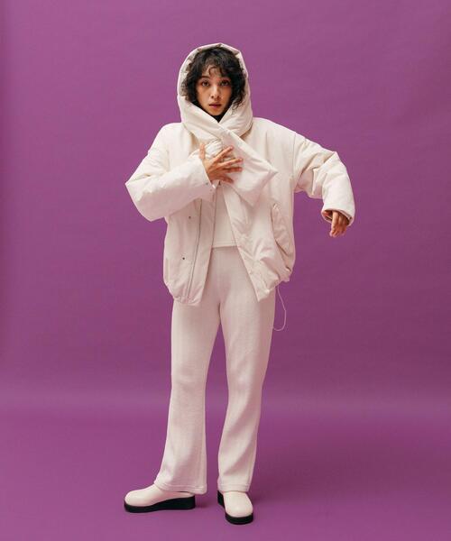 CITEN（シテン）の「＜CITEN＞パデットテントライン コート（その他アウター・レディース・ブラック/オフホワイト・FREE）」の7枚目の写真