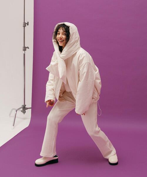 CITEN（シテン）の「＜CITEN＞パデットテントライン コート（その他アウター・レディース・ブラック/オフホワイト・FREE）」の8枚目の写真