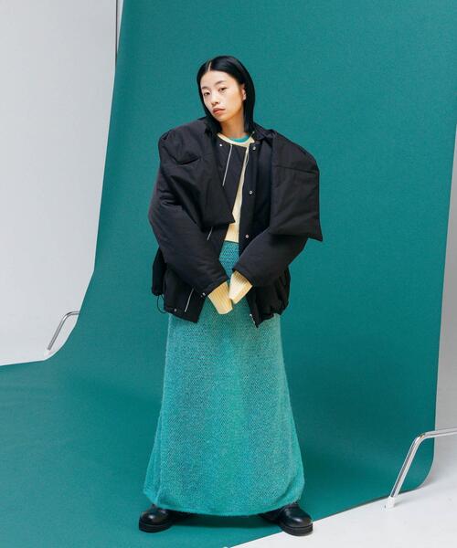 CITEN（シテン）の「＜CITEN＞パデットテントライン コート（その他アウター・レディース・ブラック/オフホワイト・FREE）」の12枚目の写真