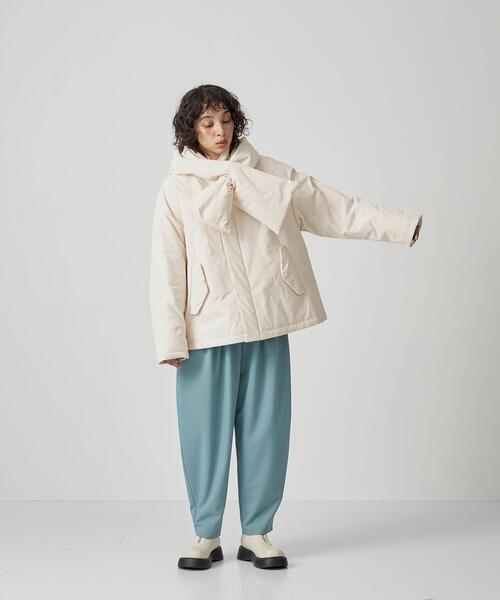 CITEN（シテン）の「＜CITEN＞パデットテントライン コート（その他アウター・レディース・ブラック/オフホワイト・FREE）」の16枚目の写真