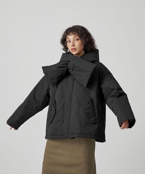 CITEN（シテン）の「＜CITEN＞パデットテントライン コート（その他アウター・レディース・ブラック/オフホワイト・FREE）」の21枚目の写真