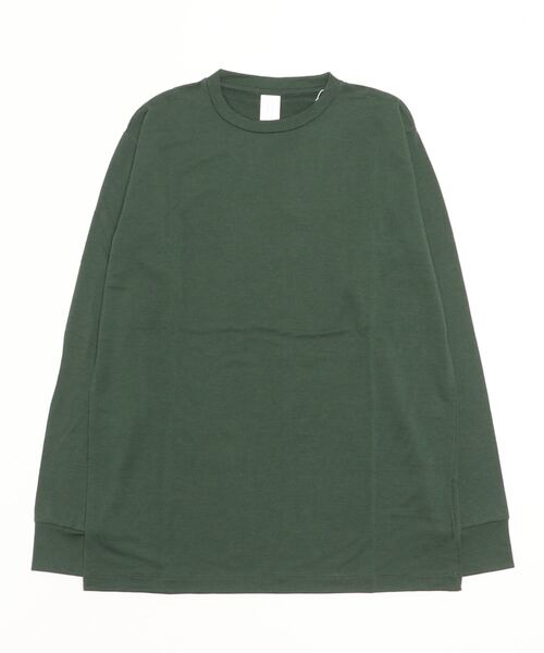 DESCENTE PAUSE（デサントポーズ）の「【デサントポーズ】メリノウール長袖プルオーバー / MERINO WOOL L/S PULLOVER　日本製　レディース（Tシャツ/カットソー・レディース・グリーン・MEDIUM）」の3枚目の写真
