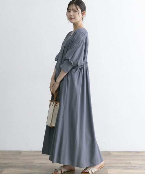 URBAN RESEARCH ROSSO（アーバンリサーチロッソ）の「ギャザーボリュームワンピース（ワンピース・レディース・グレー系その他/ピンク系その他・FREE）」の10枚目の写真