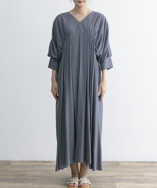 URBAN RESEARCH ROSSO（アーバンリサーチロッソ）の「ギャザーボリュームワンピース（ワンピース・レディース・グレー系その他/ピンク系その他・FREE）」の12枚目の写真