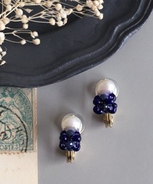 【malle la brocante/マルラブロカント】誕生石と淡水パールの痛みにくいプチイヤリング