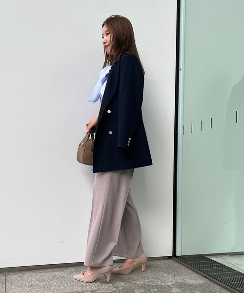 couture brooch（クチュールブローチ）の「◆【ON・OFF問わず着回し】ゴールドカラー釦 ダブルブレストジャケット（テーラードジャケット・レディース・ネイビー/ブラウン系2・40/38/42）」の9枚目の写真