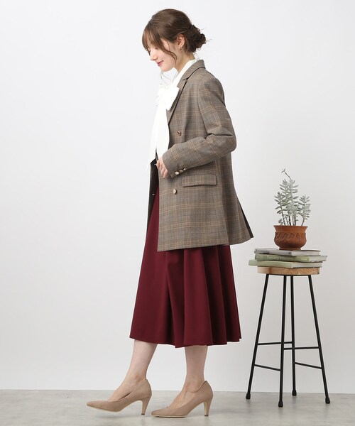 couture brooch（クチュールブローチ）の「◆【ON・OFF問わず着回し】ゴールドカラー釦 ダブルブレストジャケット（テーラードジャケット・レディース・ネイビー/ブラウン系2・40/38/42）」の11枚目の写真