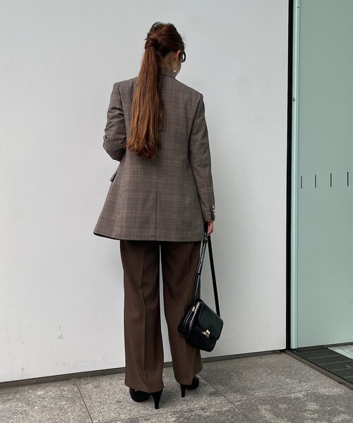 couture brooch（クチュールブローチ）の「◆【ON・OFF問わず着回し】ゴールドカラー釦 ダブルブレストジャケット（テーラードジャケット・レディース・ネイビー/ブラウン系2・40/38/42）」の18枚目の写真