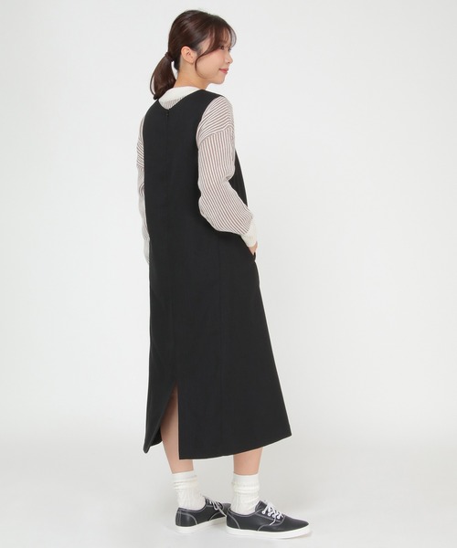 ikka（イッカ）の「ウーリッシュフラノジャンパースカート（ジャンパースカート・レディース・ブラック/ブラウン系その他・M/L）」の16枚目の写真