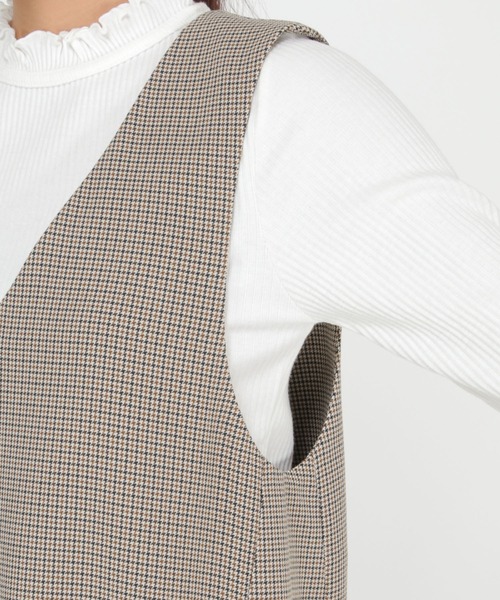 ikka（イッカ）の「ウーリッシュフラノジャンパースカート（ジャンパースカート・レディース・ブラック/ブラウン系その他・M/L）」の7枚目の写真