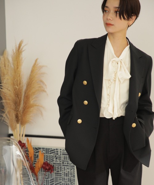 GENE HEAVENS(ジーンヘブンズ)の「(GENE HEAVESN x GAMBERT COLLABORATION)ヴィンテージウール ダブルブレザー ジャケット(その他アウター・レディース・ネイビー・SMALL/MEDIUM)」の13枚目の写真