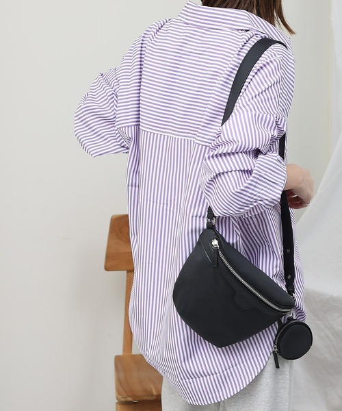 COLONY 2139（コロニートゥーワンスリーナイン）の「ストライプ長袖シャツ（シャツ/ブラウス・レディース・パープル/ネイビー/ブラック・FREE）」の15枚目の写真