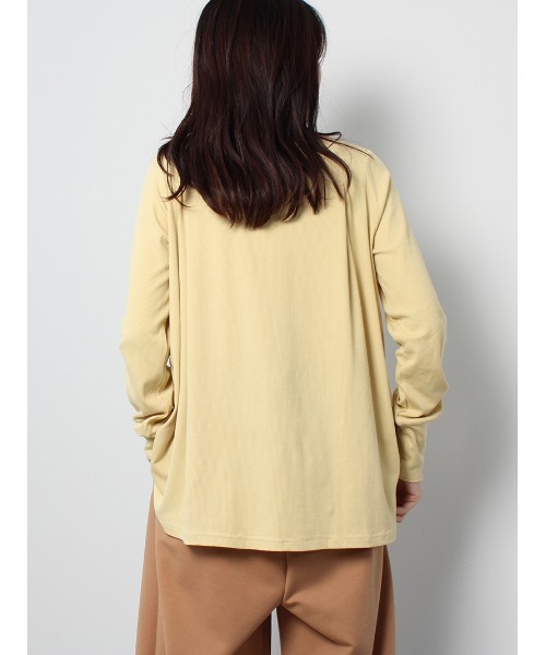 leswel（レスウェル）の「【M～5L 大きいサイズ】キレイめ テレコ タートルネック カットソー（Tシャツ/カットソー・レディース・ネイビー/ライトグレー/イエロー/オフホワイト・M/L/3L/5L/4L/LL）」の17枚目の写真