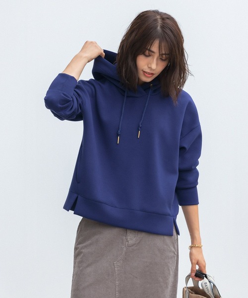 BAYFLOW(ベイフロー)の「ダンボールパーカー(パーカー・レディース・チャコールグレー/ベージュ/ネイビー/オフホワイト/グリーン・SMALL/MEDIUM)」の5枚目の写真