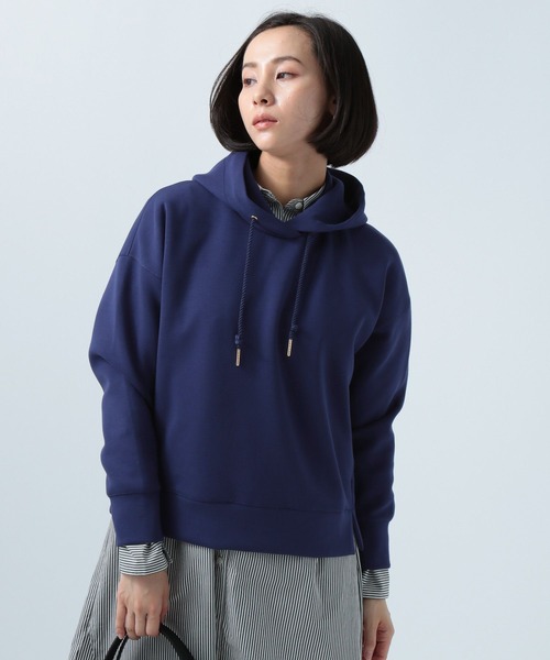 BAYFLOW(ベイフロー)の「ダンボールパーカー(パーカー・レディース・チャコールグレー/ベージュ/ネイビー/オフホワイト/グリーン・SMALL/MEDIUM)」の12枚目の写真