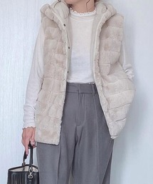 libelle more | フェイクファー＆キルト　リバーシブルベスト(ベスト)