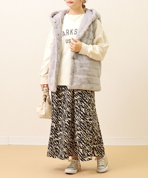 libelle more(リベル モア)の「フェイクファー&キルト リバーシブルベスト(ベスト・レディース・グレー/モカ/ベージュ/ブラック・M/L)」の20枚目の写真