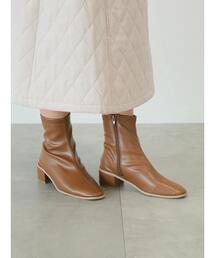 Te chichi TERRASSE | チャンキーヒールスクエアショートブーツ(ブーツ)