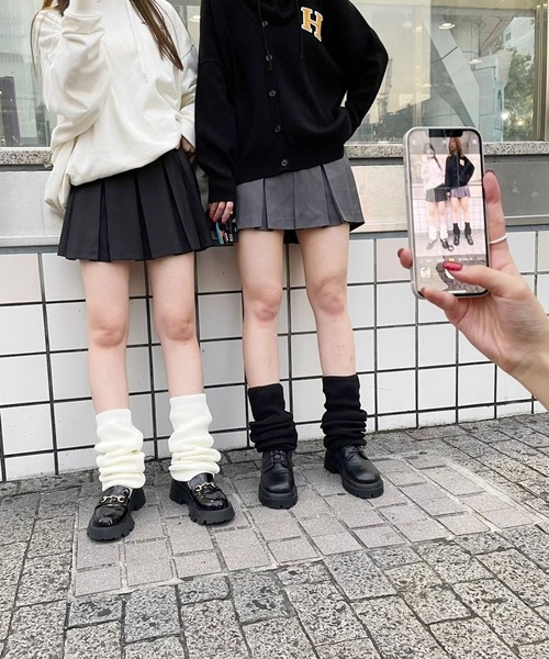 Heather(ヘザー)の「HOLiCレッグウォーマー 164333(レッグウォーマー・レディース・ブラック/オフホワイト/グリーン・ONE SIZE)」の9枚目の写真