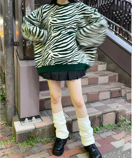 Heather(ヘザー)の「HOLiCレッグウォーマー 164333(レッグウォーマー・レディース・ブラック/オフホワイト/グリーン・ONE SIZE)」の5枚目の写真