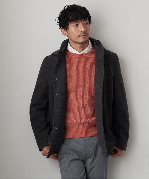 ikka(イッカ)の「【洗える/抗菌防臭】抗菌畦クル-ネックニット(ニット/セーター・メンズ・グレー/オレンジ/グリーン/ネイビー・S/M/L/XL)」の13枚目の写真