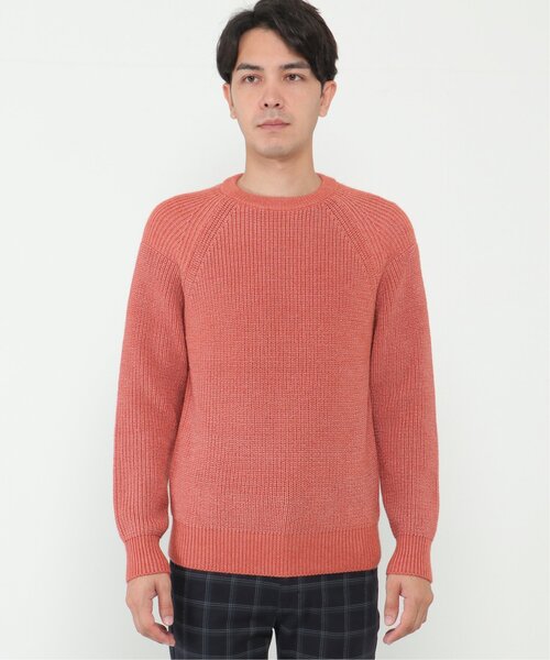 ikka(イッカ)の「【洗える/抗菌防臭】抗菌畦クル-ネックニット(ニット/セーター・メンズ・グレー/オレンジ/グリーン/ネイビー・S/M/L/XL)」の19枚目の写真