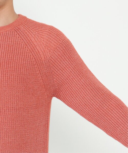 ikka(イッカ)の「【洗える/抗菌防臭】抗菌畦クル-ネックニット(ニット/セーター・メンズ・グレー/オレンジ/グリーン/ネイビー・S/M/L/XL)」の20枚目の写真