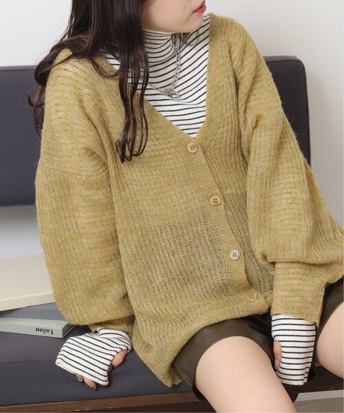 RAY CASSIN（レイカズン）の「リブプチハイネック指開きプルオーバー（ニット/セーター・レディース・キナリ/ブラック/オフホワイト/ピンク・FREE）」の2枚目の写真