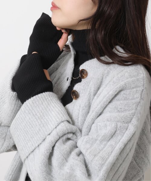 RAY CASSIN（レイカズン）の「リブプチハイネック指開きプルオーバー（ニット/セーター・レディース・キナリ/ブラック/オフホワイト/ピンク・FREE）」の7枚目の写真