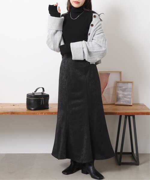 RAY CASSIN（レイカズン）の「リブプチハイネック指開きプルオーバー（ニット/セーター・レディース・キナリ/ブラック/オフホワイト/ピンク・FREE）」の9枚目の写真