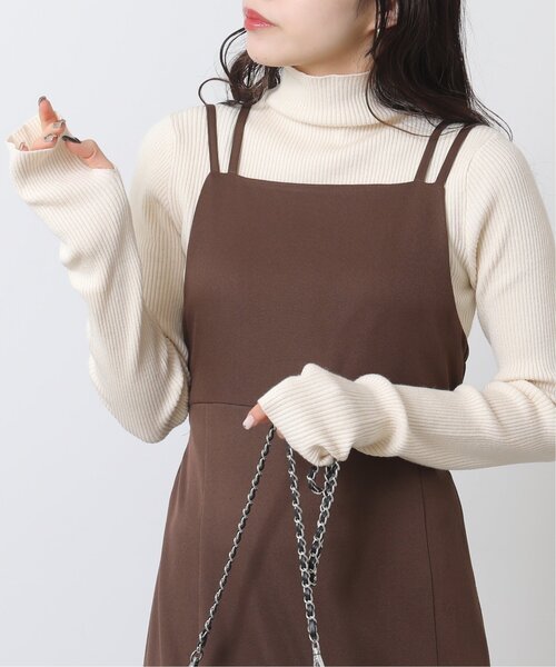 RAY CASSIN（レイカズン）の「リブプチハイネック指開きプルオーバー（ニット/セーター・レディース・キナリ/ブラック/オフホワイト/ピンク・FREE）」の18枚目の写真