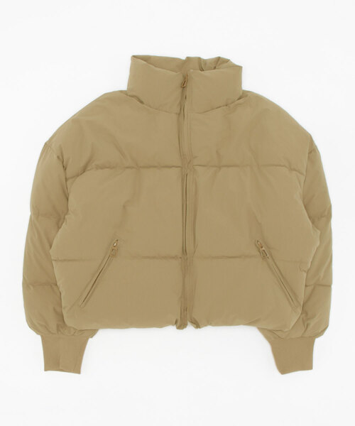 STYLEBLOCK（スタイルブロック）の「ファイバーダウンボリュームジャケット（ダウンジャケット/コート・レディース・グレイッシュベージュ/ブラック/ミント/ホワイト系その他/グリーン・M）」の4枚目の写真