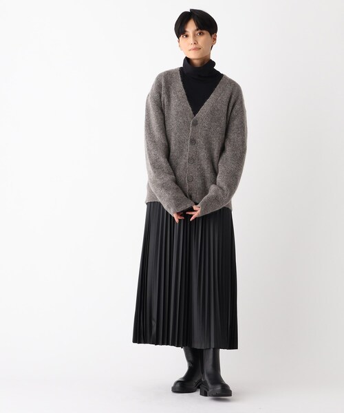 OPAQUE.CLIP（オペークドットクリップ）の「◆シンセティックレザー プリーツスカート（スカート・レディース・ブラック/イエロー/ブラウン系その他・38/36）」の12枚目の写真