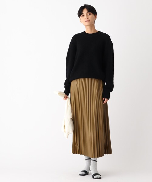 OPAQUE.CLIP（オペークドットクリップ）の「◆シンセティックレザー プリーツスカート（スカート・レディース・ブラック/イエロー/ブラウン系その他・38/36）」の18枚目の写真