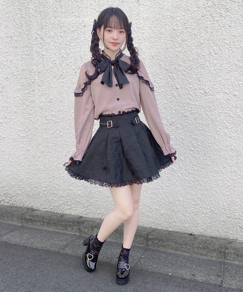 ROJITA（ロジータ）の「フラワージャガードスカパン（スカート・レディース・ブラック/ベージュ/マルチ・FREE）」の7枚目の写真