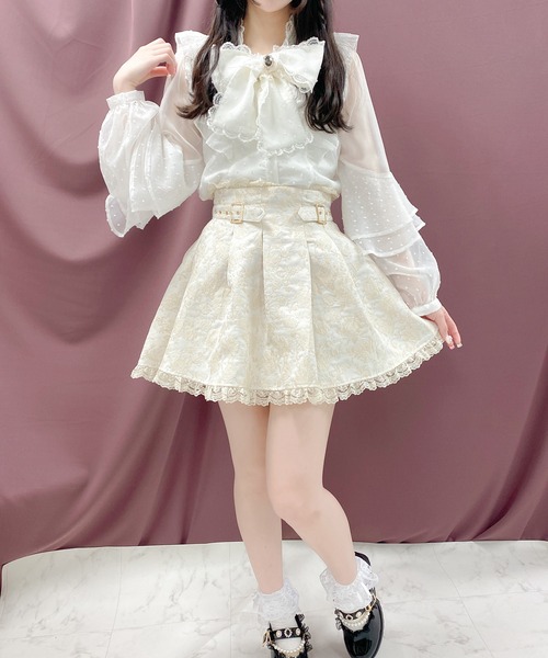 【美品❗️ROJITA】フラワージャガードスカパン ロジータ ROJITA フラワージャガードスカパン （マルチ