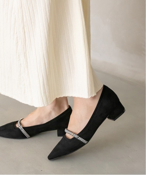 RANDA（ランダ）の「ベルトデザインスクエアカットパンプス（パンプス・レディース・ダークブラウン/ブラック/マスタード・23/23.5/24/24.5/25/22.5/25.5/22）」の6枚目の写真