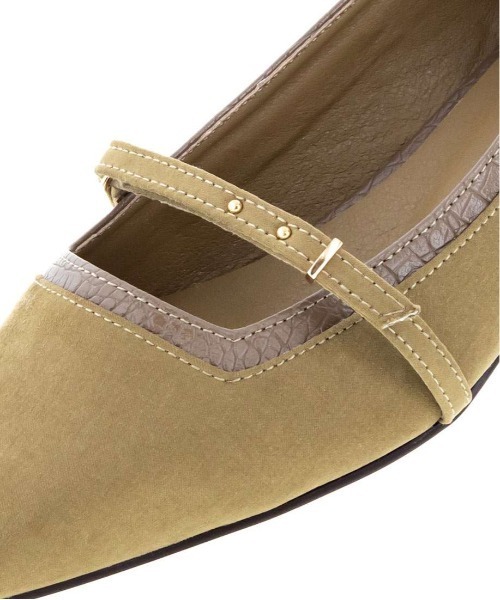 RANDA（ランダ）の「ベルトデザインスクエアカットパンプス（パンプス・レディース・ダークブラウン/ブラック/マスタード・23/23.5/24/24.5/25/22.5/25.5/22）」の19枚目の写真