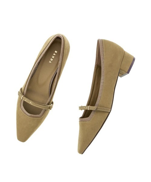 RANDA（ランダ）の「ベルトデザインスクエアカットパンプス（パンプス・レディース・ダークブラウン/ブラック/マスタード・23/23.5/24/24.5/25/22.5/25.5/22）」の20枚目の写真