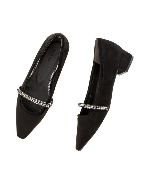 RANDA（ランダ）の「ベルトデザインスクエアカットパンプス（パンプス・レディース・ダークブラウン/ブラック/マスタード・23/23.5/24/24.5/25/22.5/25.5/22）」の21枚目の写真