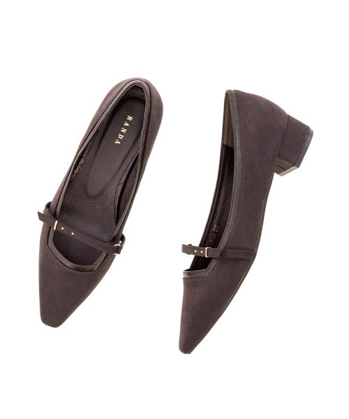 RANDA（ランダ）の「ベルトデザインスクエアカットパンプス（パンプス・レディース・ダークブラウン/ブラック/マスタード・23/23.5/24/24.5/25/22.5/25.5/22）」の22枚目の写真