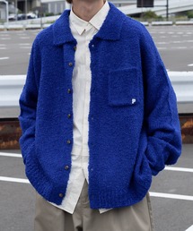 Perushu | ブークレカラーニットシャツカーディガン(カーディガン/ボレロ)